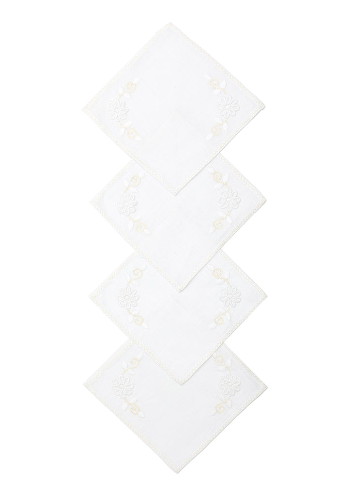 OTM Exclusive: Cocktail Napkins in Bianca, Set of 4
