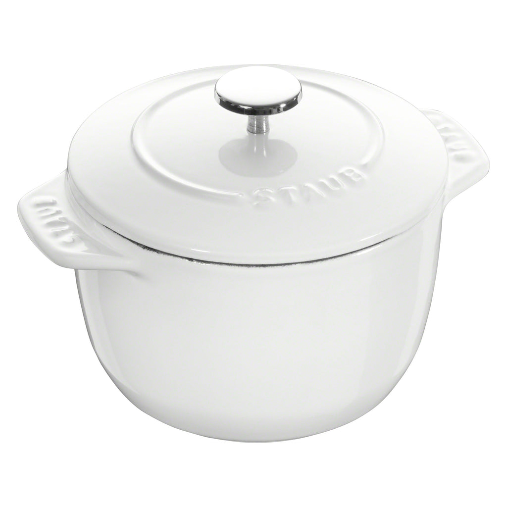 Cast Iron Petite French Oven, Dutch Oven, 1.5-quart, serves 2, Made in France, Matte White