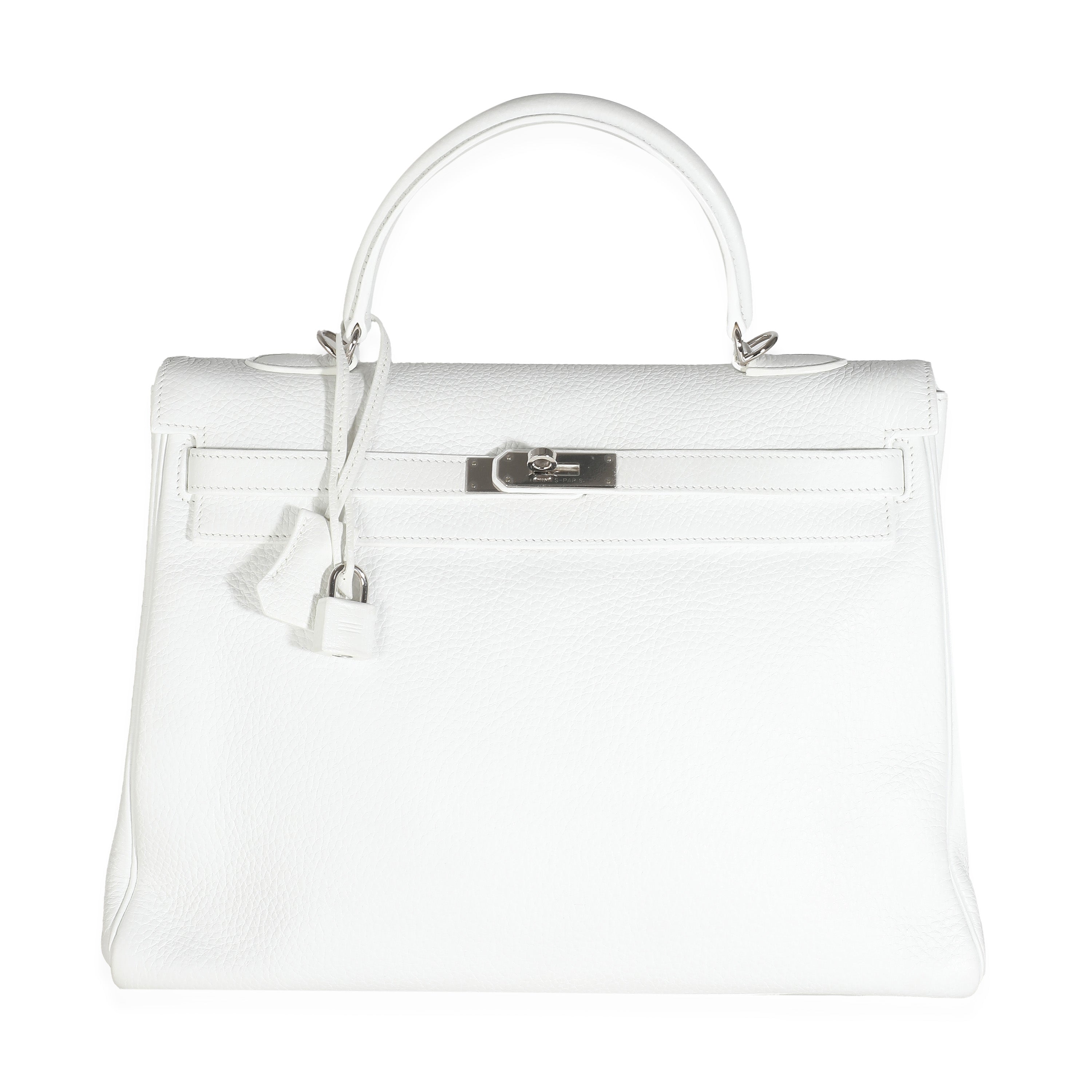Hermès White Togo Retourne Kelly 35 PHW