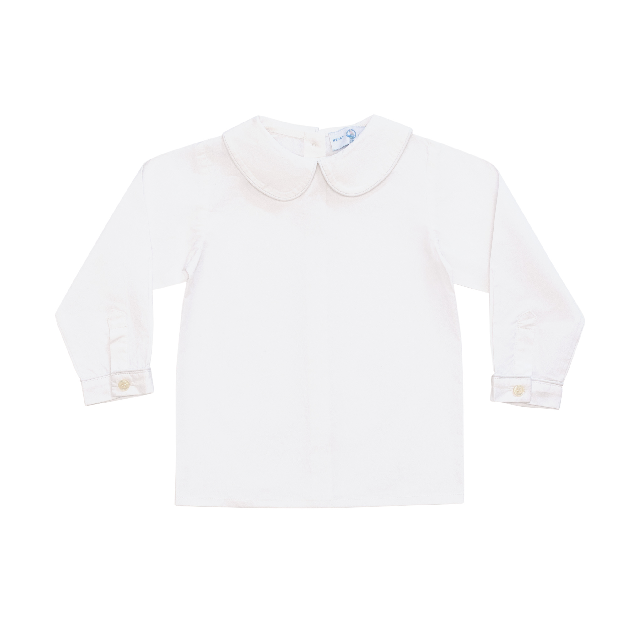 Henry Duvall boys white Peter Pan collar shirt, classic holiday layering piece for Jon Jons, shorts, and bubbles, timeless Christmas toddler outfit
