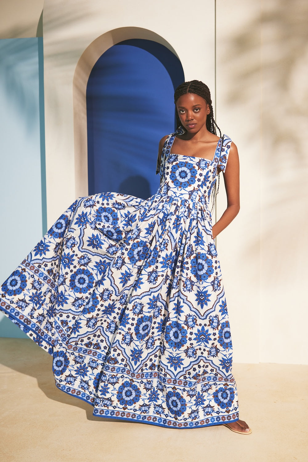 Tula Maxi Dress in Mystic Blue