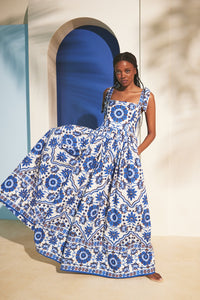 Tula Maxi Dress in Mystic Blue