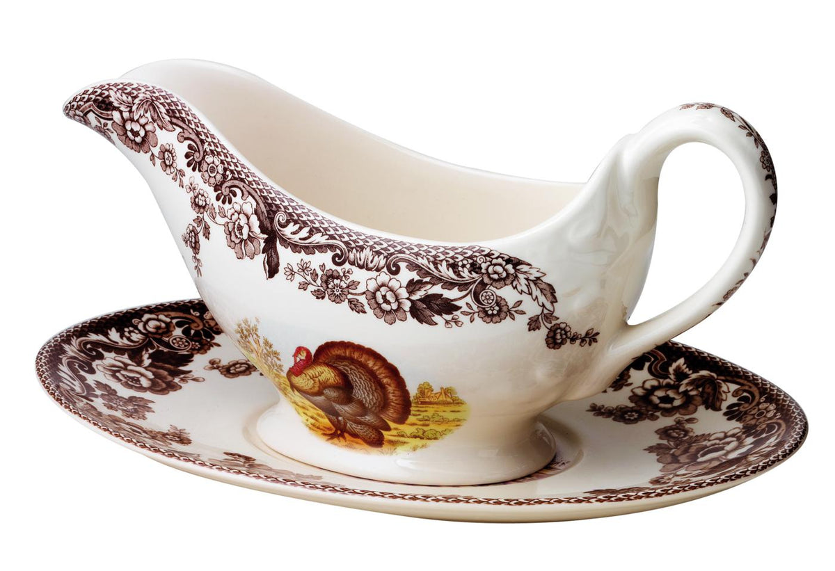 Woodland Turkey Sauce Boat with Stand