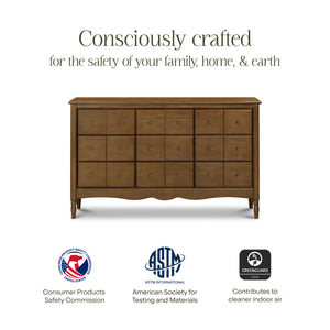 Liberty 9-Drawer Assembled Dresser in Natural Walnut