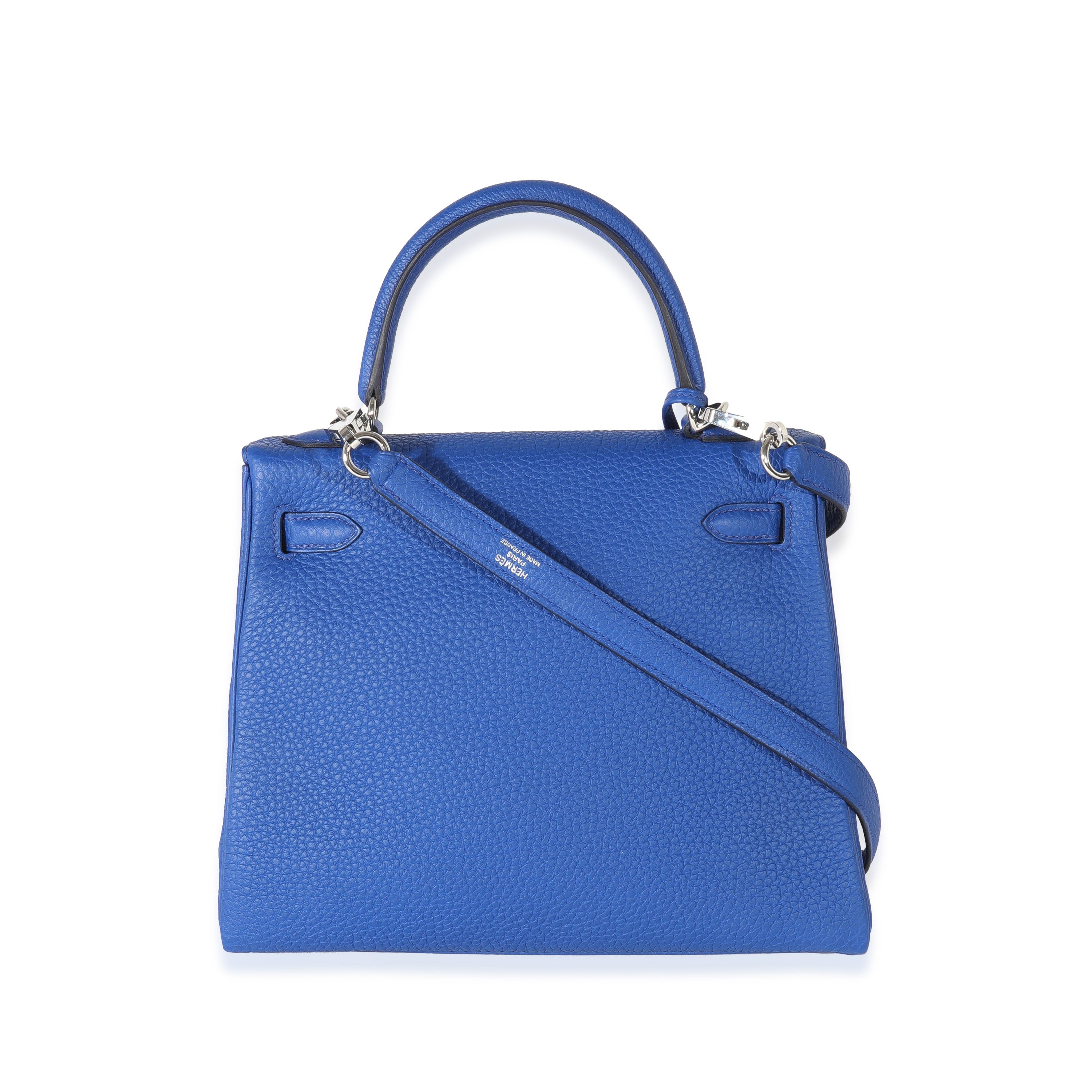 Hermès Bleu Royal Togo Kelly Retourne 25