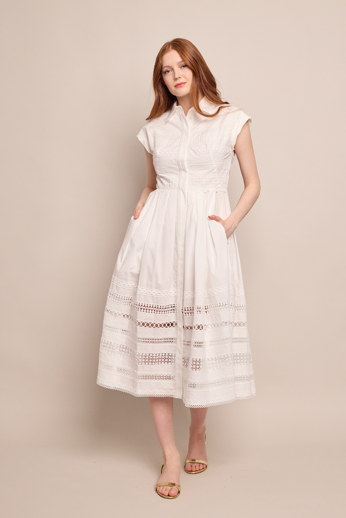 Octavia Dress in White