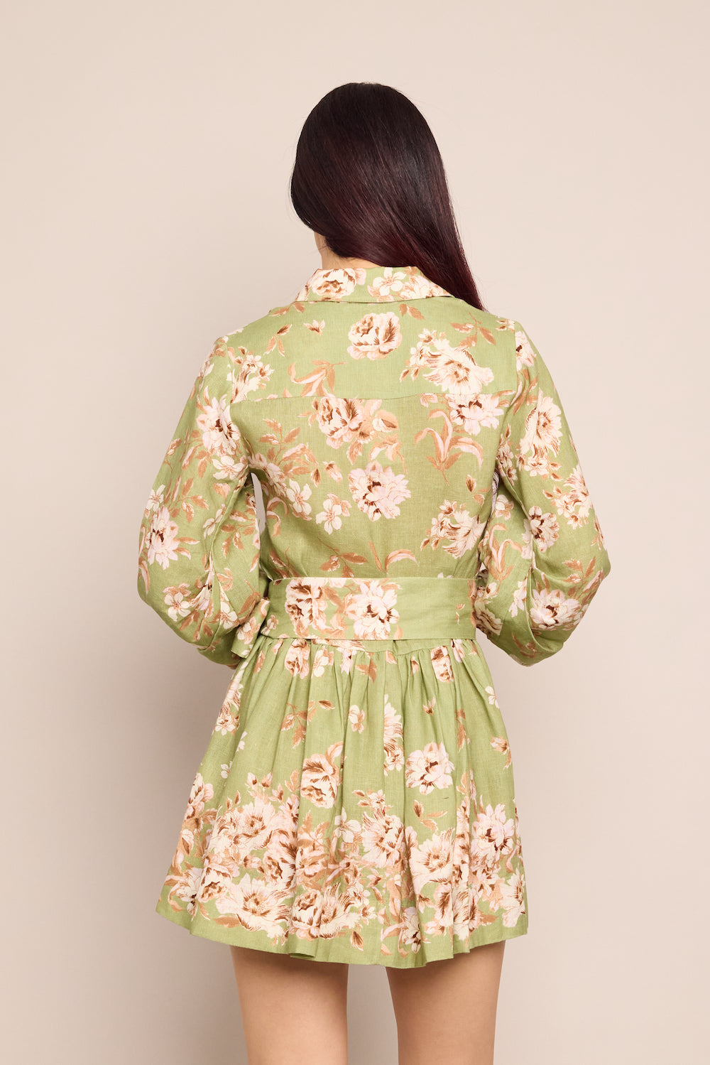 Raya Mini Dress in Farfella Sage