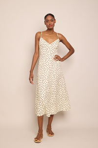 Mae Midi Dress in Burst Egret