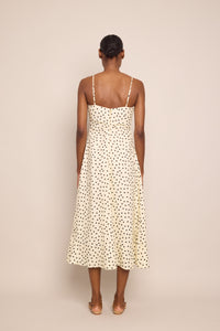 Mae Midi Dress in Burst Egret