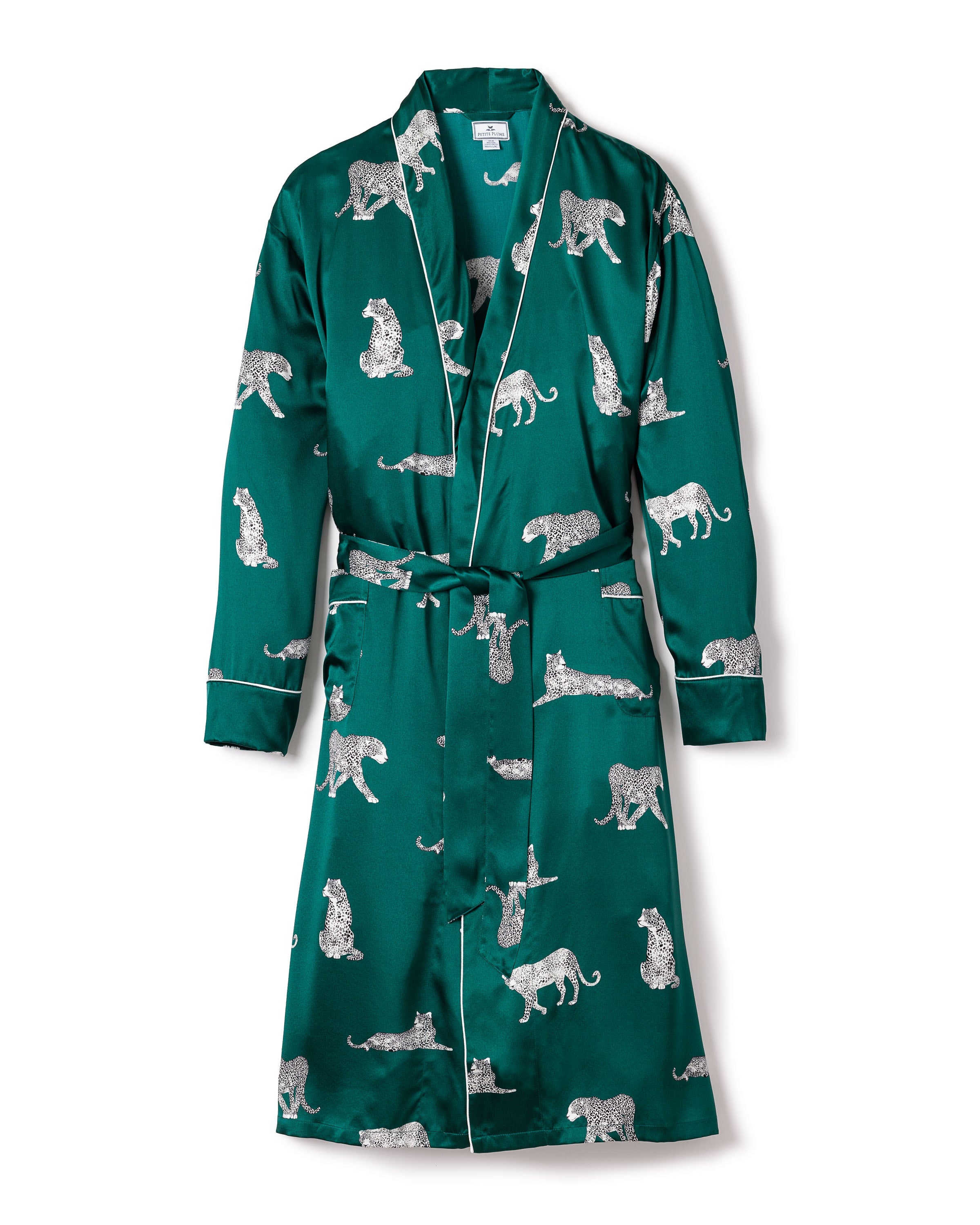 Men’s Silk Long Robe in Panthère de Luxe