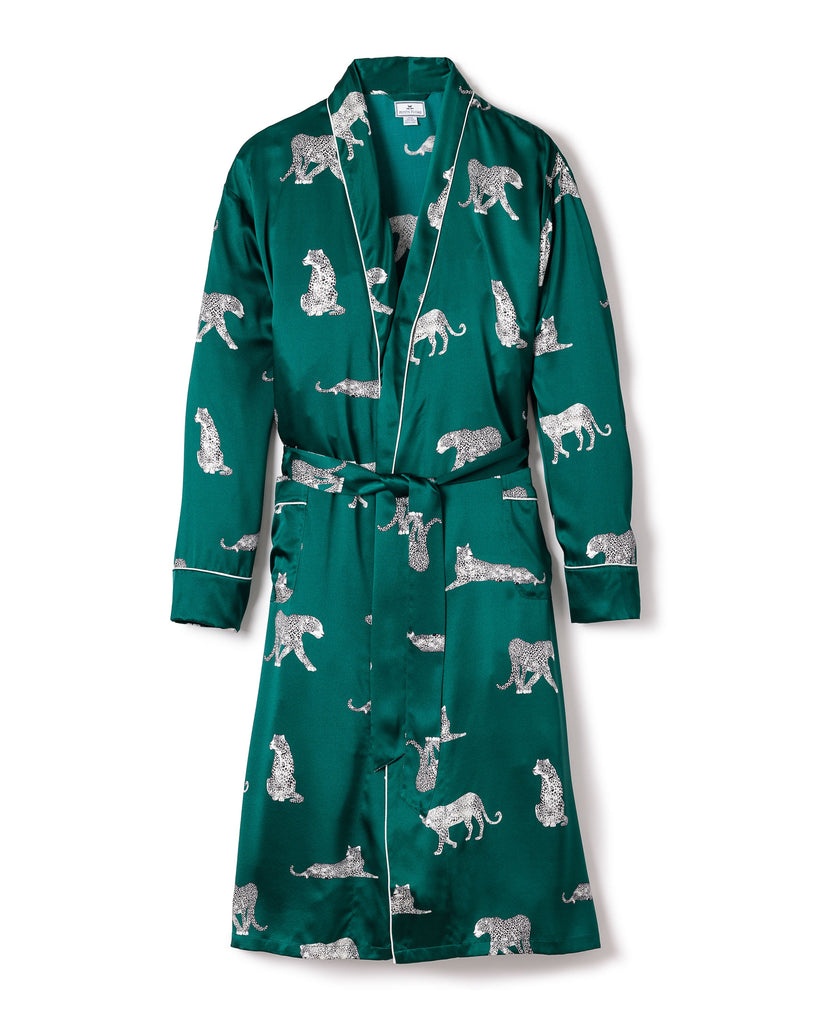 Men’s Silk Long Robe in Panthère de Luxe