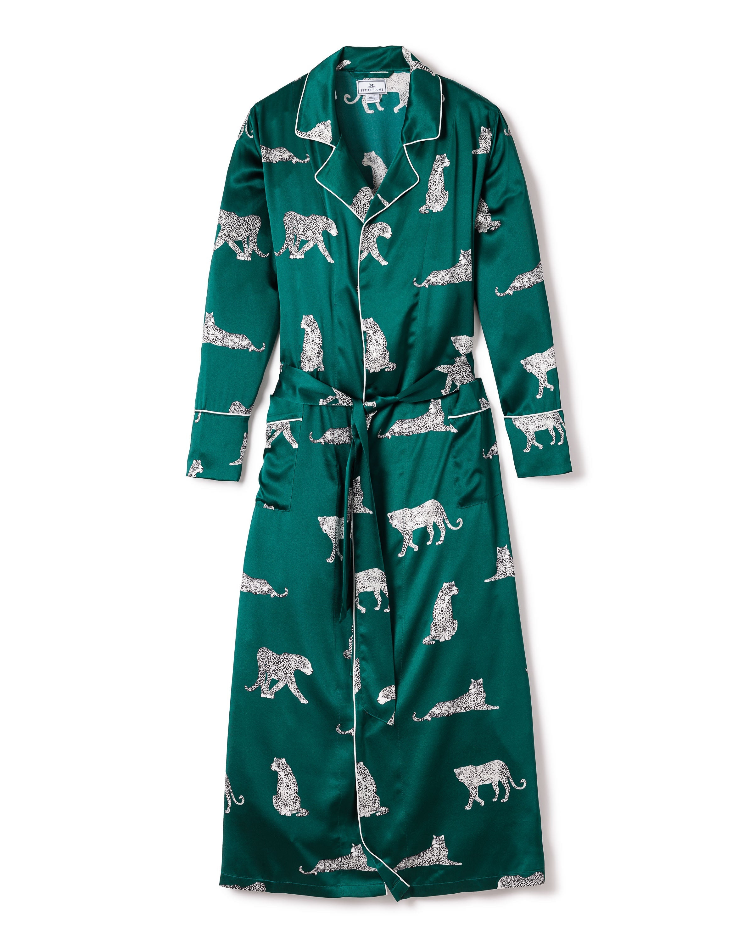 Women’s Silk Long Robe in Panthère de Luxe