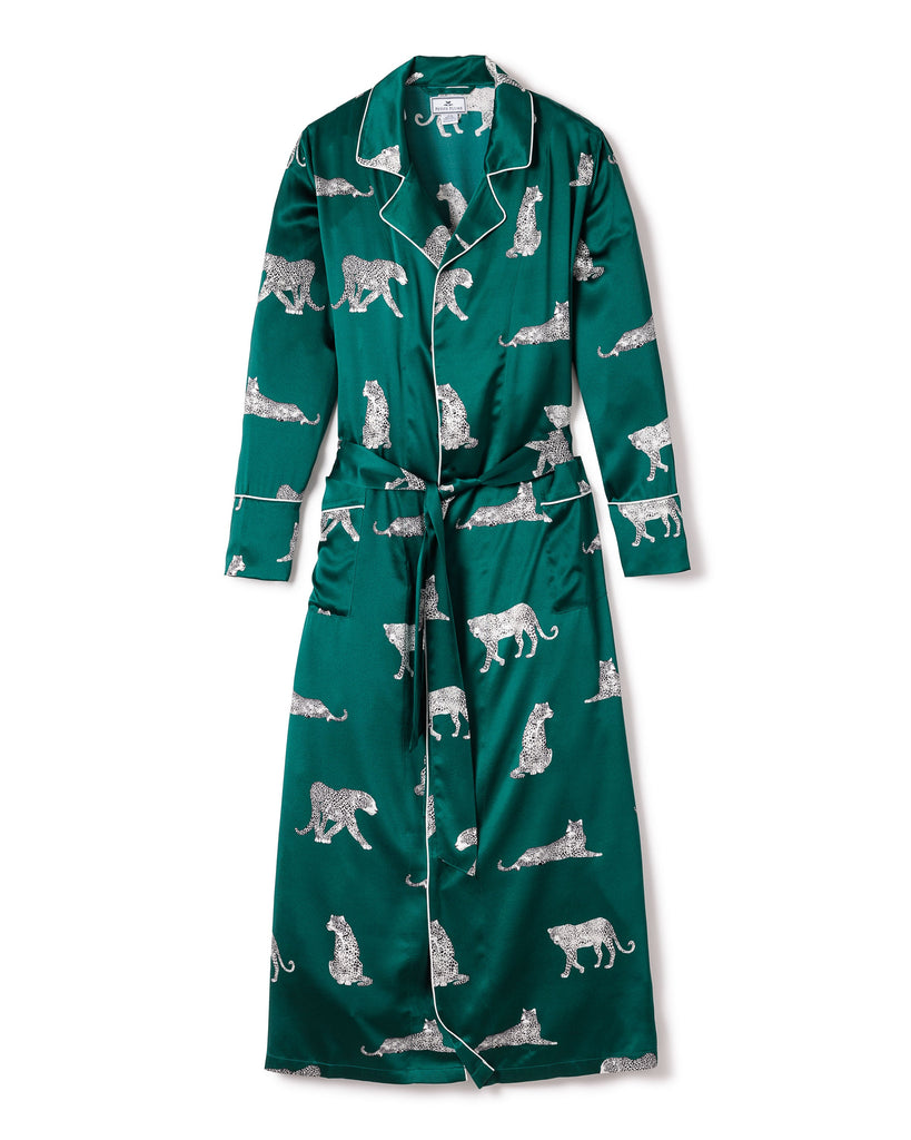 Women’s Silk Long Robe in Panthère de Luxe