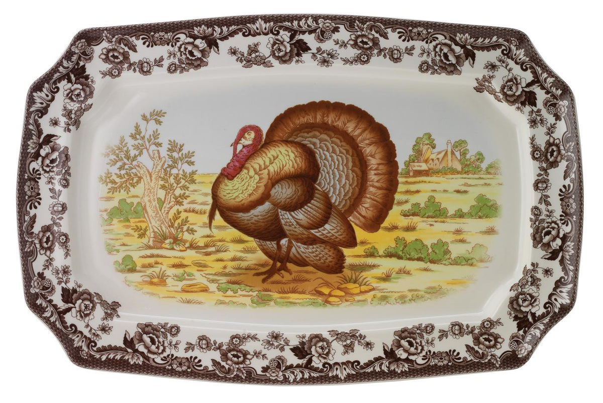 Woodland Turkey Rectangular Platter