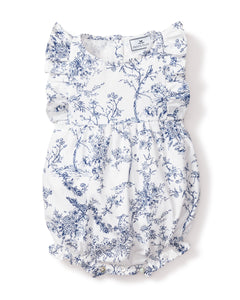 Baby’s Twill Ruffled Romper in Timeless Toile