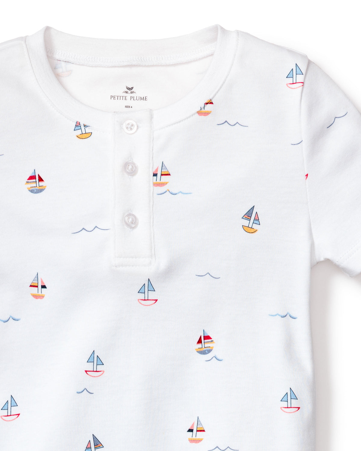 Kid’s Pima Snug Fit Pajama Short Set in Bateau