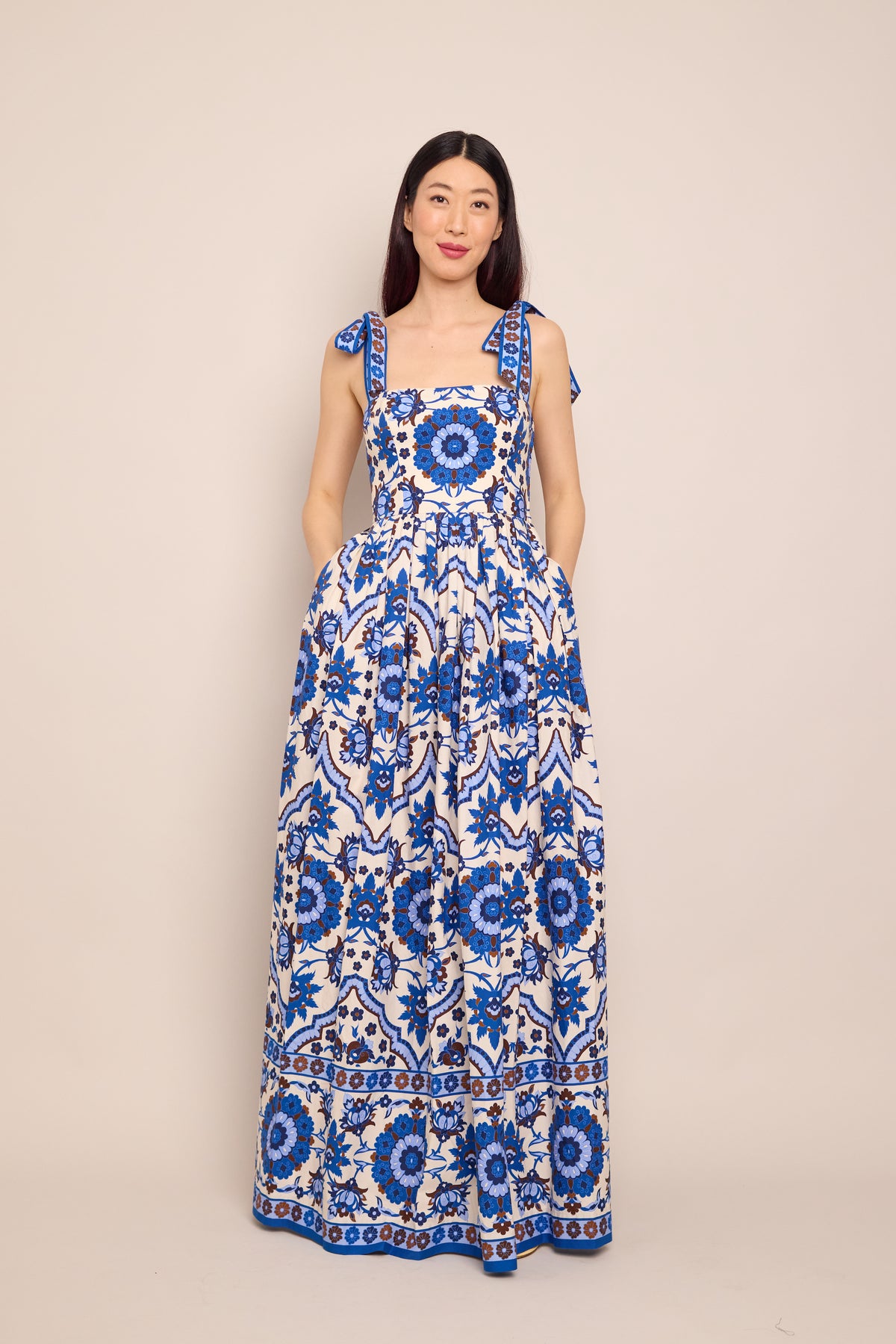 Tula Maxi Dress in Mystic Blue