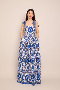 Tula Maxi Dress in Mystic Blue