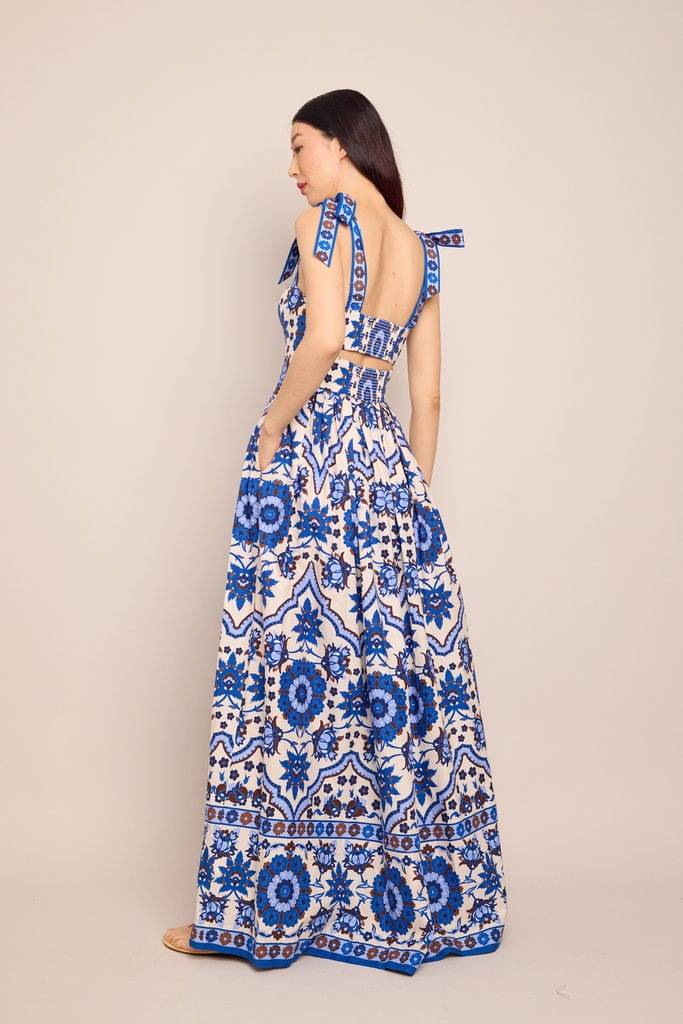 Tula Maxi Dress in Mystic Blue