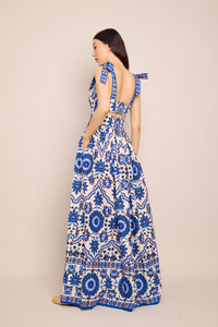 Tula Maxi Dress in Mystic Blue