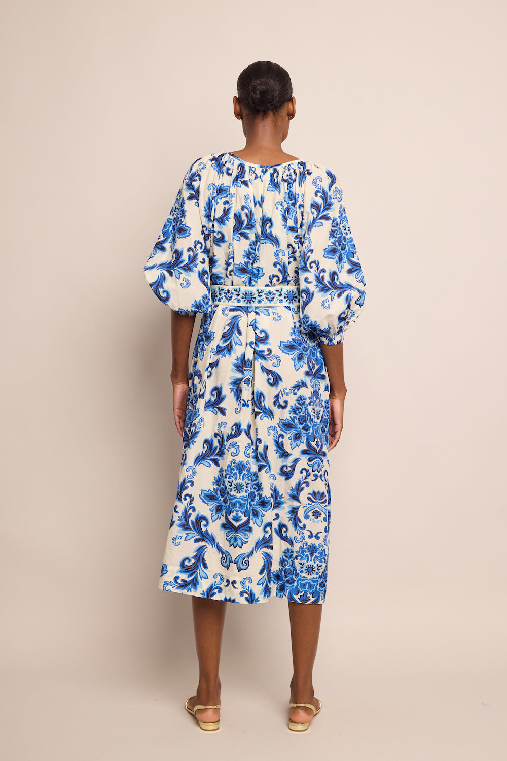 Simone Dress in Fiore Evening Blue