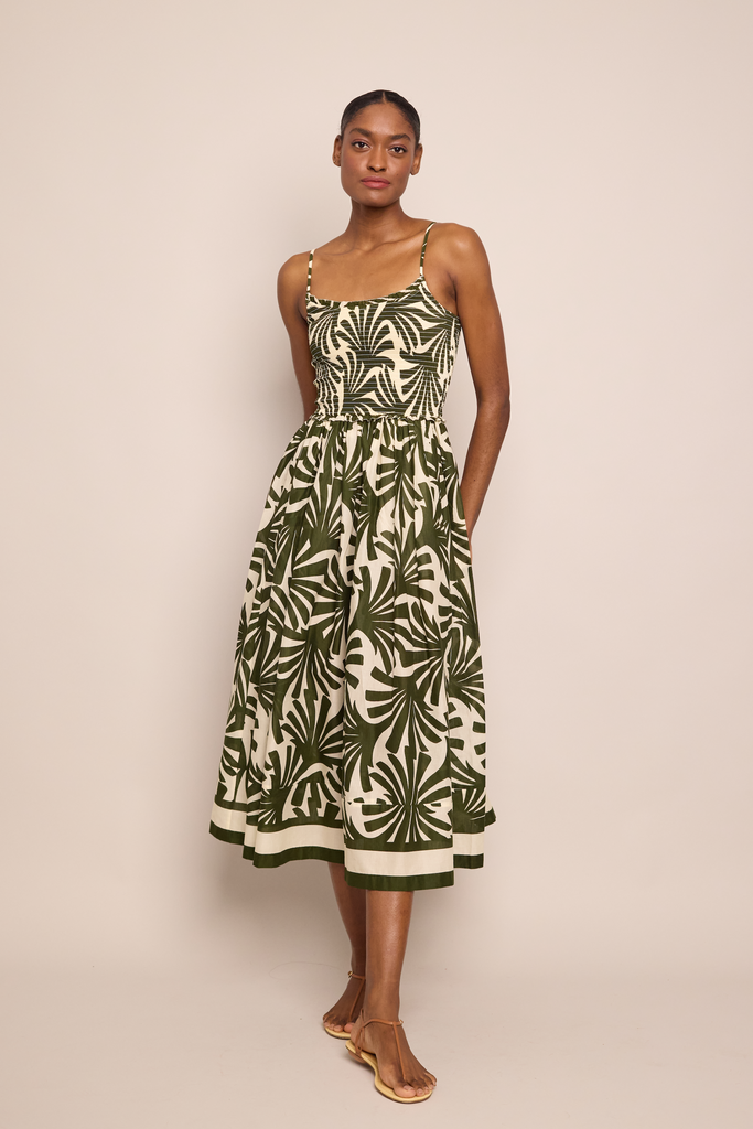 Carmen Dress in Catalina Olive