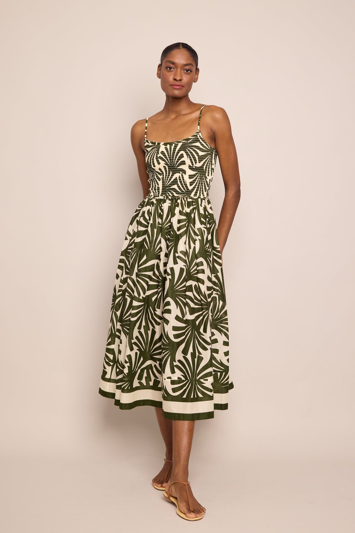 Carmen Dress in Catalina Olive