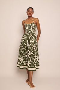 Carmen Dress in Catalina Olive