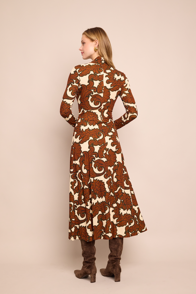 Hera Dress in Mystic Flora Olive