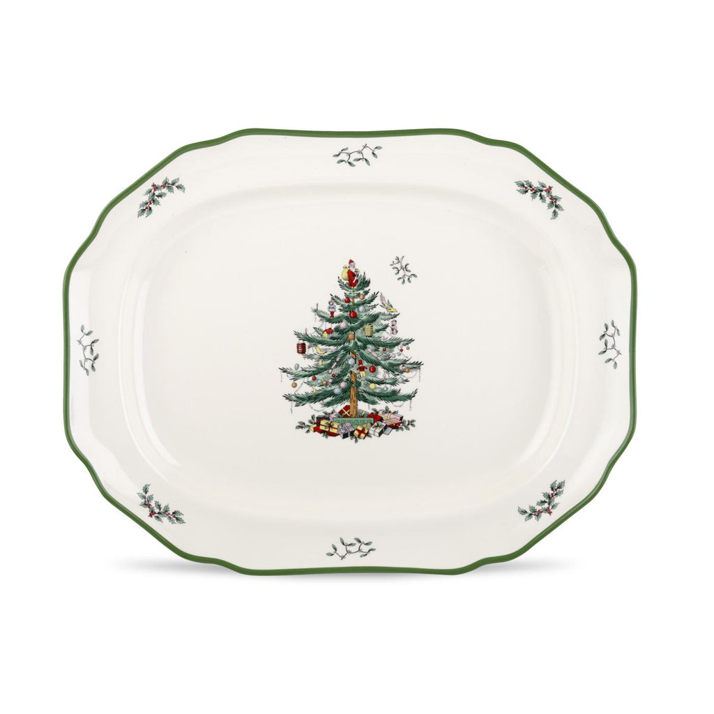 Christmas Tree 19" Sculpted Platter