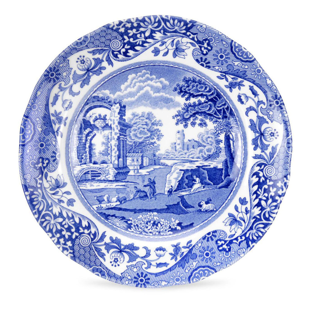 Blue Italian Bread & Butter Plates, Set of 4