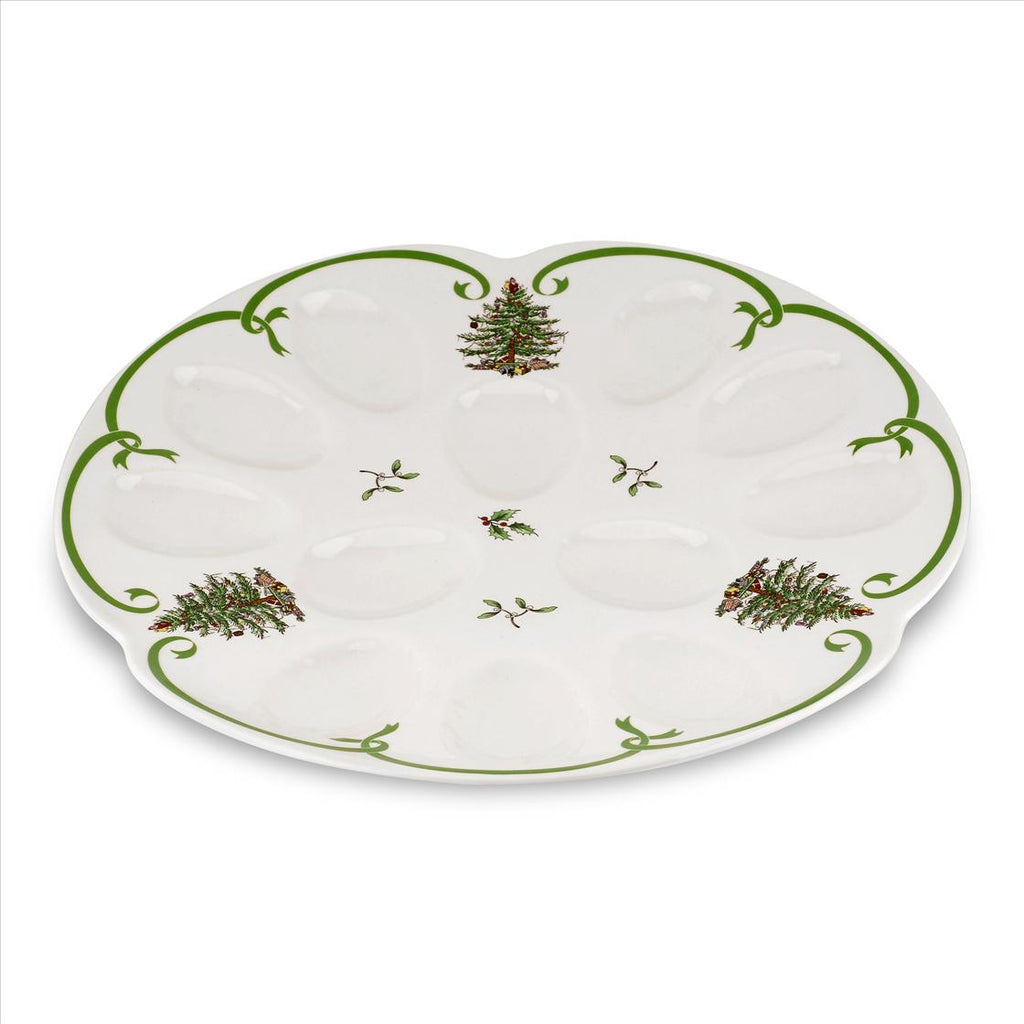 Christmas Tree 13" Deviled Egg Dish
