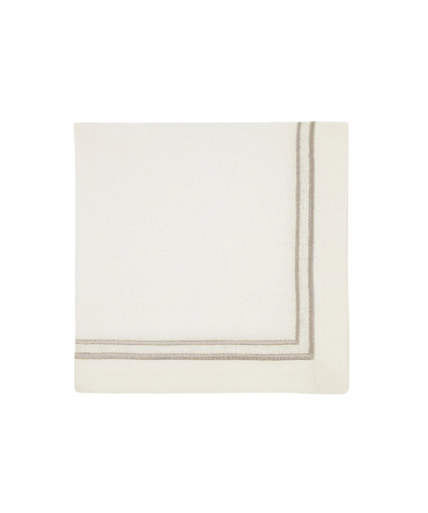 Sophie Classic Two Cord Napkin, Natural Folded