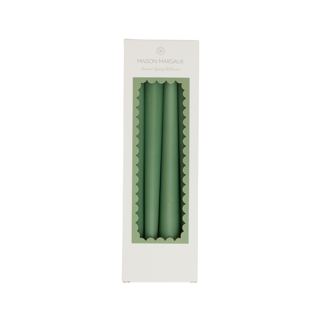 Sage Green Tapered Candles, Set of 8