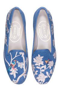 Our Snowbird Marlin Linen Slipper (Women) item is photographed here against a white background.