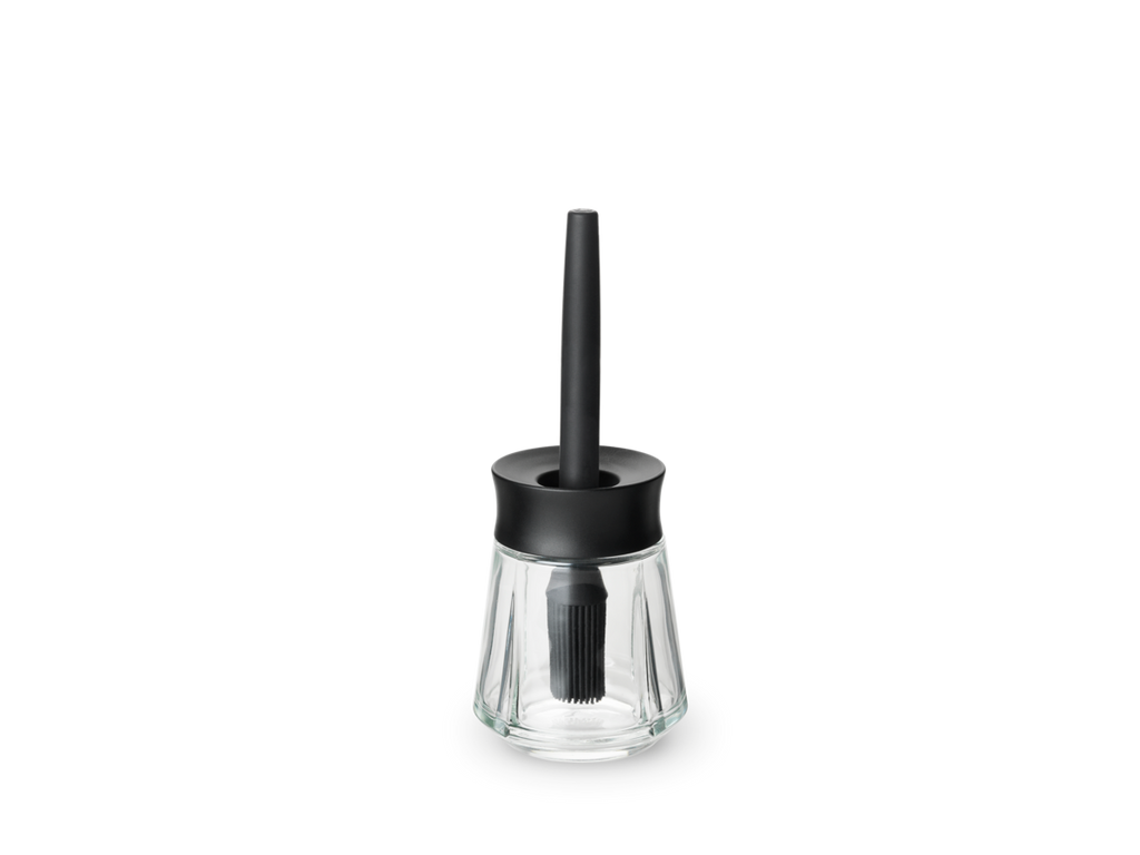Grand Cru Marinade Glass With Brush in Black
