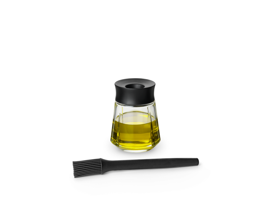 Grand Cru Marinade Glass With Brush in Black