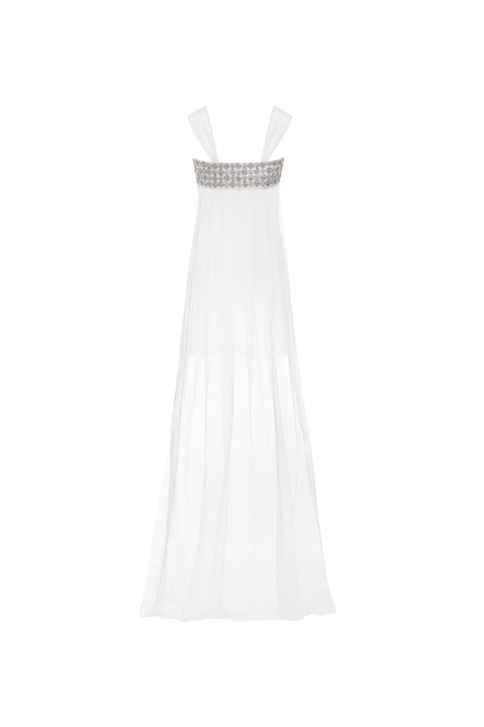 The Ness Mini Dress with Detachable Train and Straps