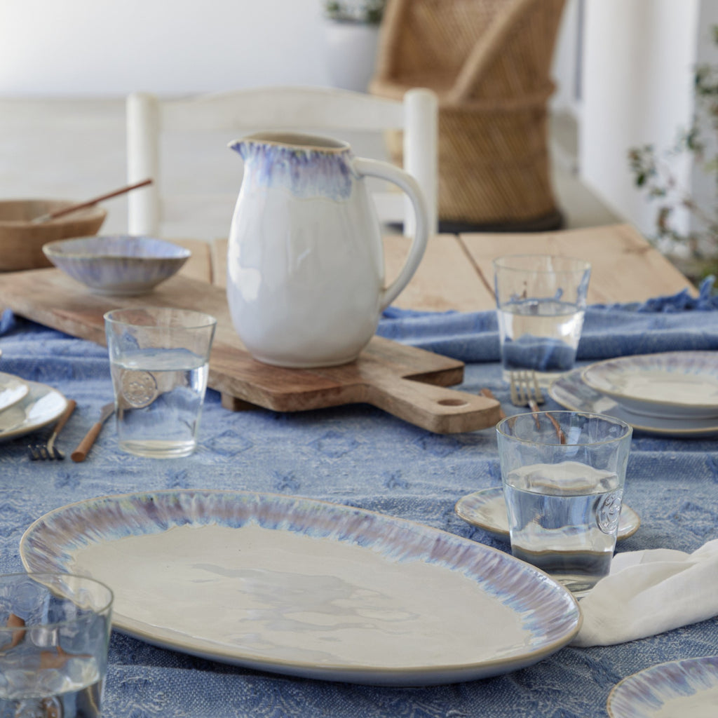 Brisa Collection Oval Platter 16" in Ria Blue