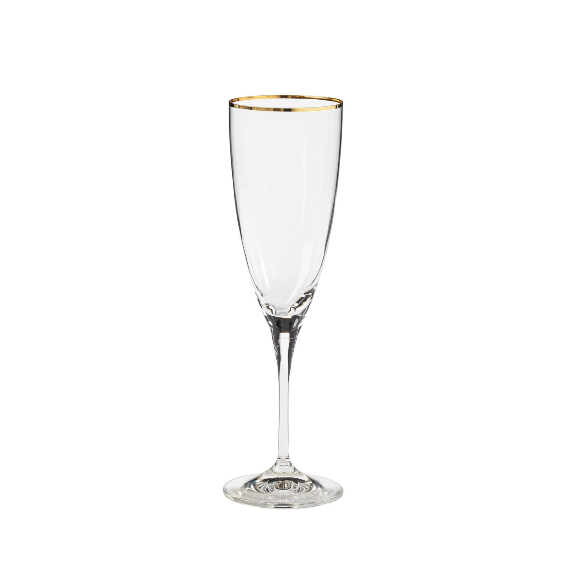 Sensa Collection Flutes 8 oz in Golden Rim, Set of 6