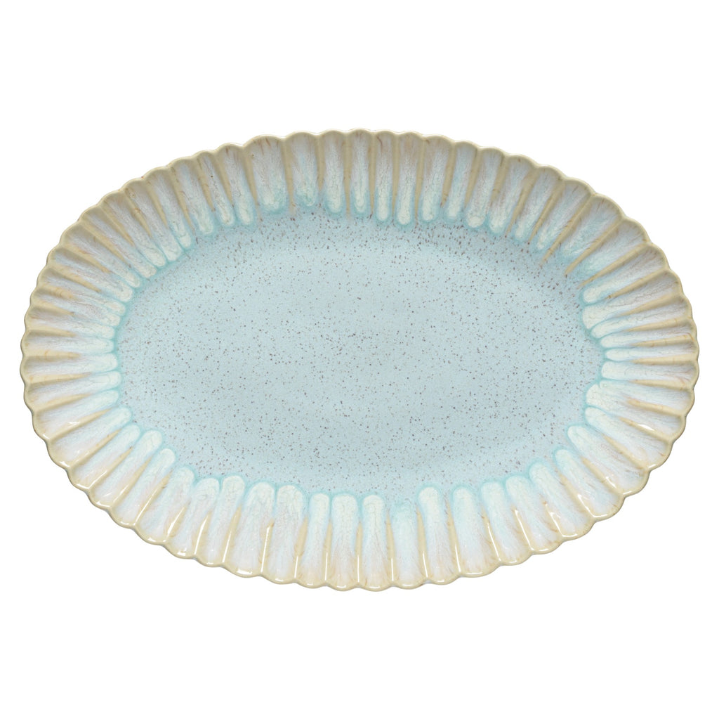 Mallorca Collection Oval Platter 16" in Sea Blue