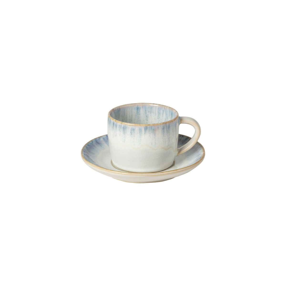 Brisa Collection Tea Cups & Saucers in Ria Blue, Set of 6