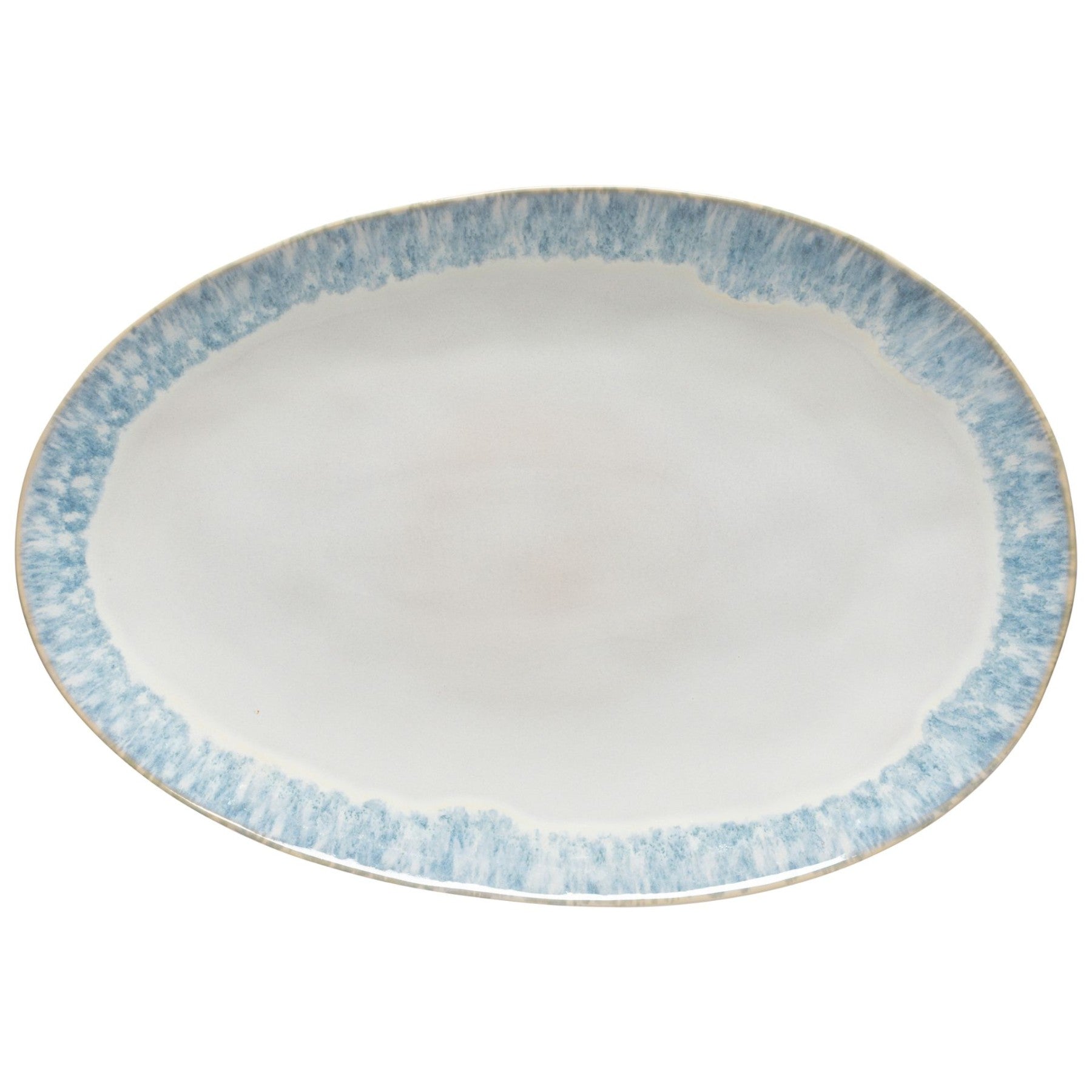 Brisa Collection Oval Platter 16" in Ria Blue