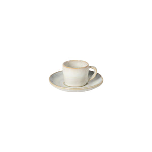 Brisa Collection Coffee Cups & Saucers in Salt, Set of 6