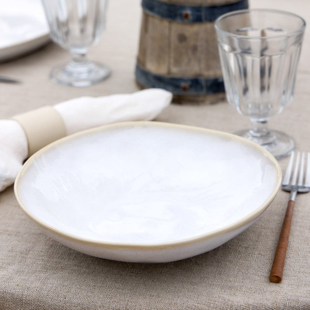 Brisa Collection Pasta Bowls 9" in Branca, Set of 6