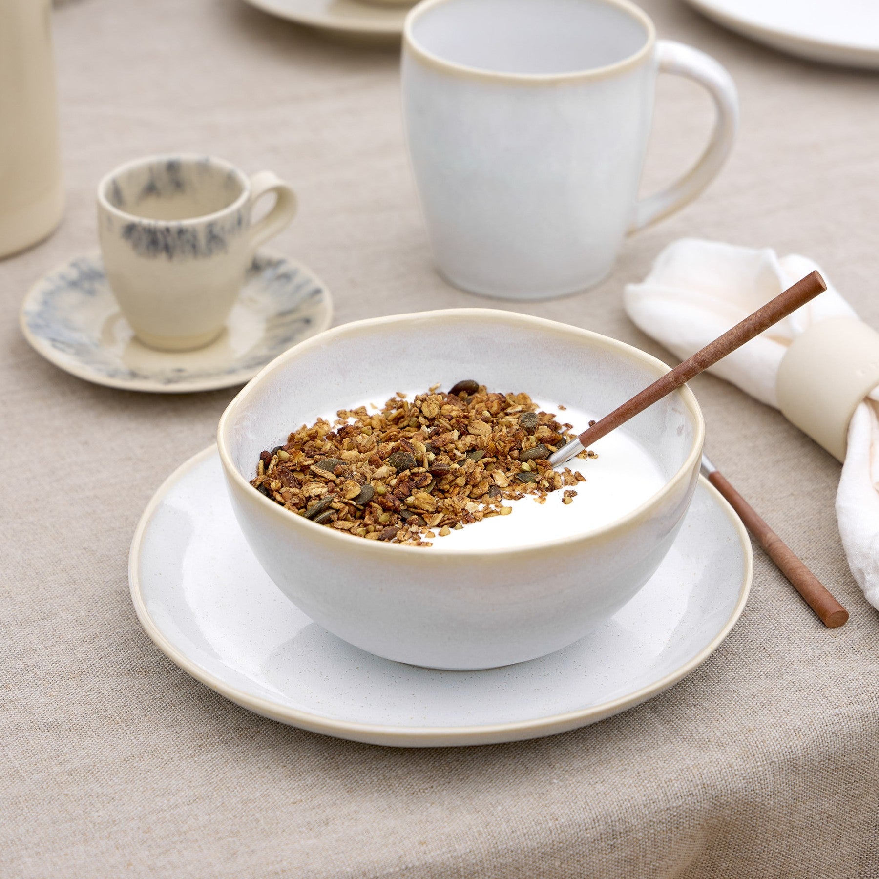 Brisa Collection Cereal Bowls in Branca, Set of 6