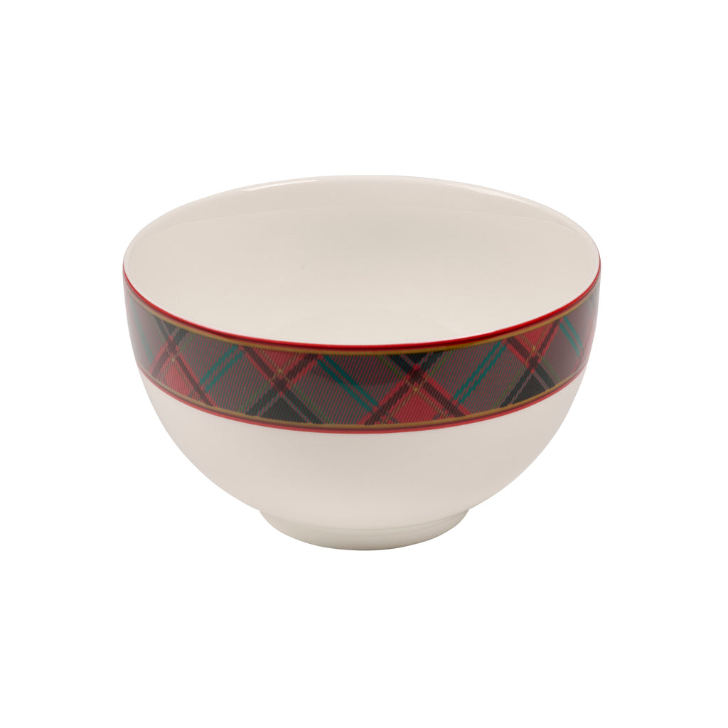 Christmas Tree Tartan 6" Rice Bowls, Set of 4