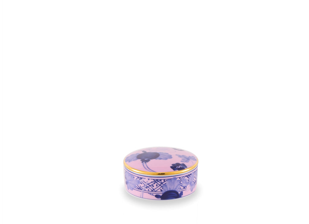 Small Round Box with Lid, 3" in Azalea
