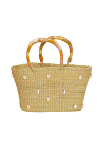 Cowrie Bolga Tote Orange
