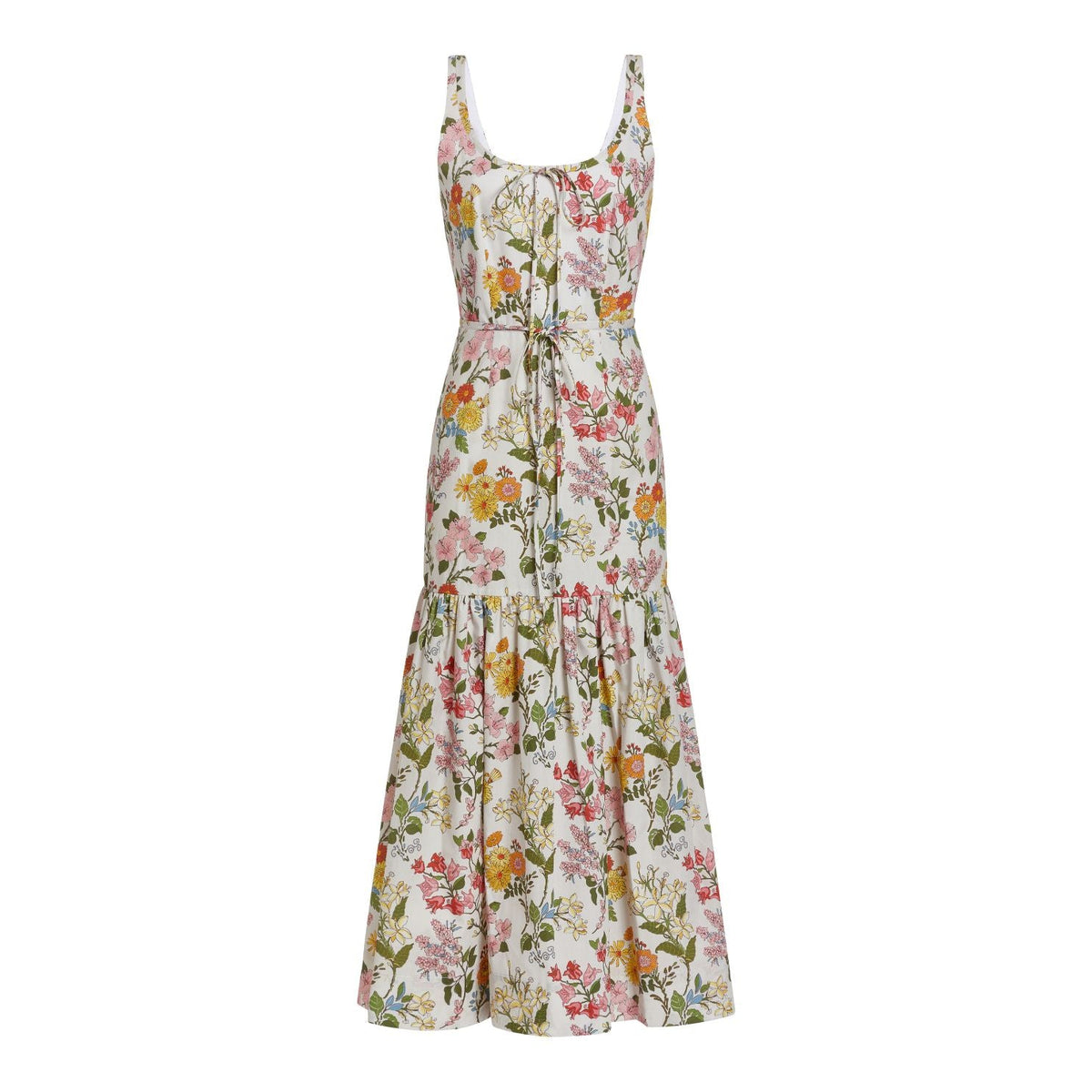 Double Drawstring Dress in Multi Floral